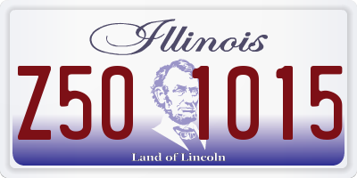 IL license plate Z501015