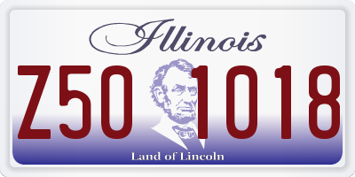 IL license plate Z501018
