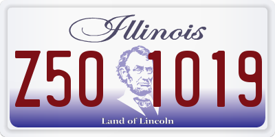 IL license plate Z501019