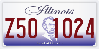 IL license plate Z501024