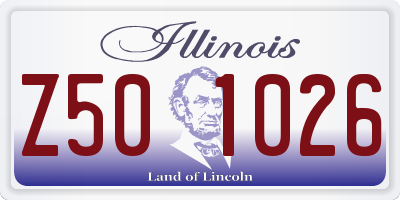 IL license plate Z501026