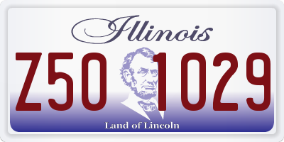IL license plate Z501029