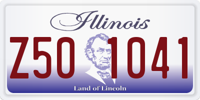 IL license plate Z501041