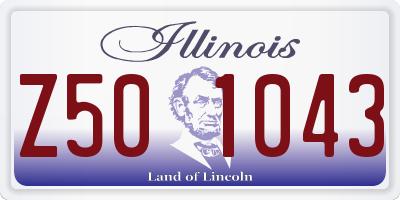 IL license plate Z501043