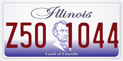 IL license plate Z501044