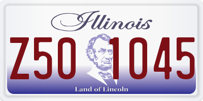 IL license plate Z501045