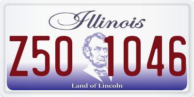 IL license plate Z501046