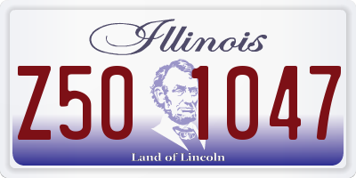 IL license plate Z501047