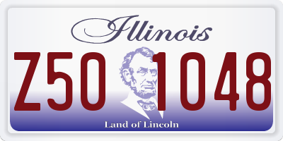 IL license plate Z501048