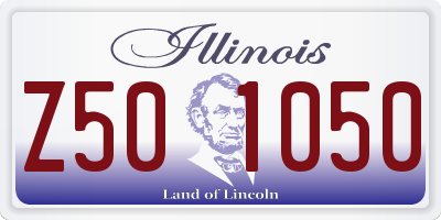 IL license plate Z501050