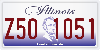 IL license plate Z501051