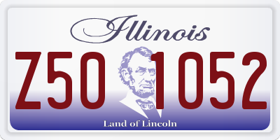 IL license plate Z501052