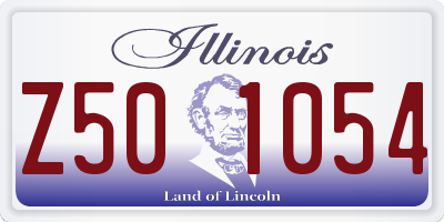 IL license plate Z501054