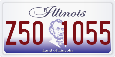 IL license plate Z501055
