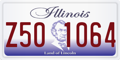 IL license plate Z501064