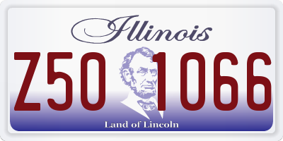 IL license plate Z501066