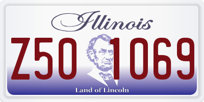 IL license plate Z501069