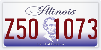 IL license plate Z501073