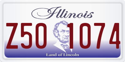 IL license plate Z501074