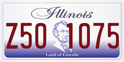 IL license plate Z501075