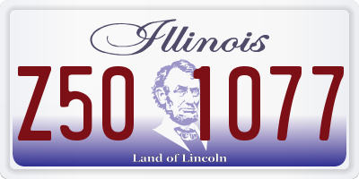 IL license plate Z501077