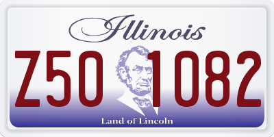 IL license plate Z501082