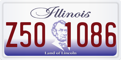IL license plate Z501086