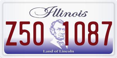 IL license plate Z501087