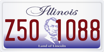 IL license plate Z501088