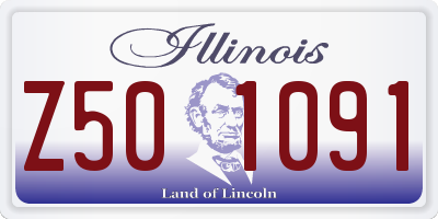 IL license plate Z501091