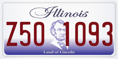 IL license plate Z501093