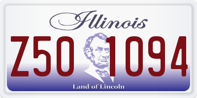 IL license plate Z501094