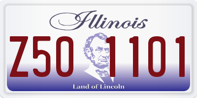 IL license plate Z501101