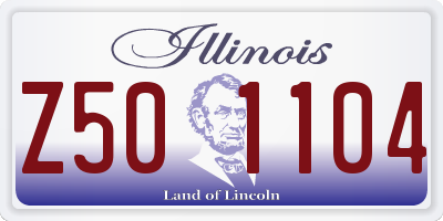IL license plate Z501104