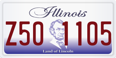 IL license plate Z501105