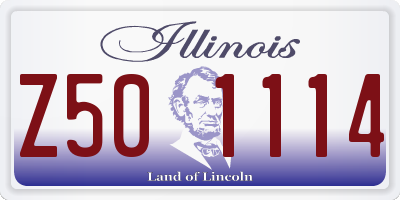 IL license plate Z501114