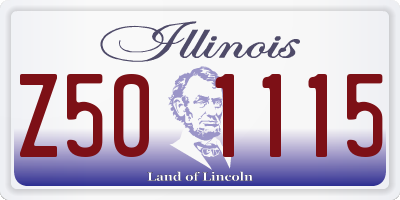 IL license plate Z501115