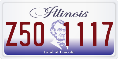 IL license plate Z501117