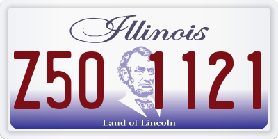 IL license plate Z501121