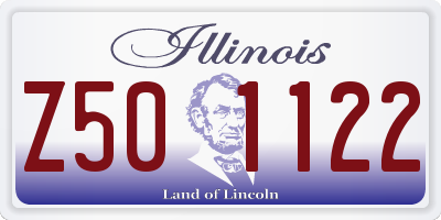 IL license plate Z501122