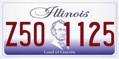 IL license plate Z501125