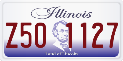 IL license plate Z501127