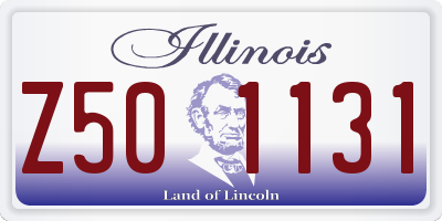 IL license plate Z501131