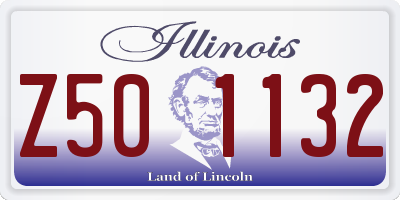 IL license plate Z501132