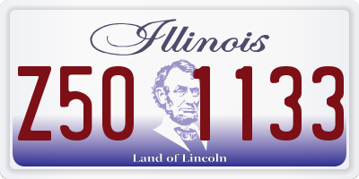 IL license plate Z501133