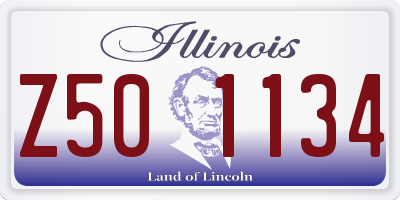 IL license plate Z501134