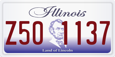 IL license plate Z501137
