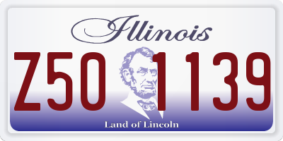 IL license plate Z501139