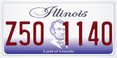 IL license plate Z501140