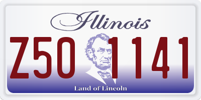 IL license plate Z501141
